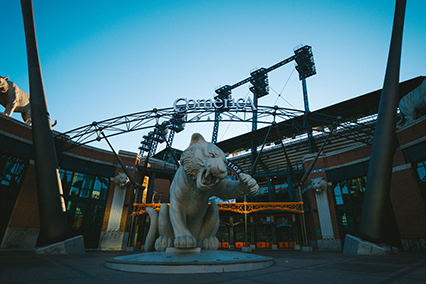 Tiger at Comerica Park in Detroit Mi.